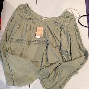 Elegant Sage Green Women's Blouse